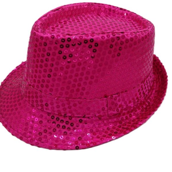 Hoed Al Capone pink paillet