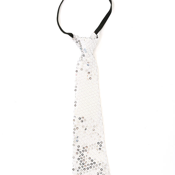 Stropdas paillet zilver