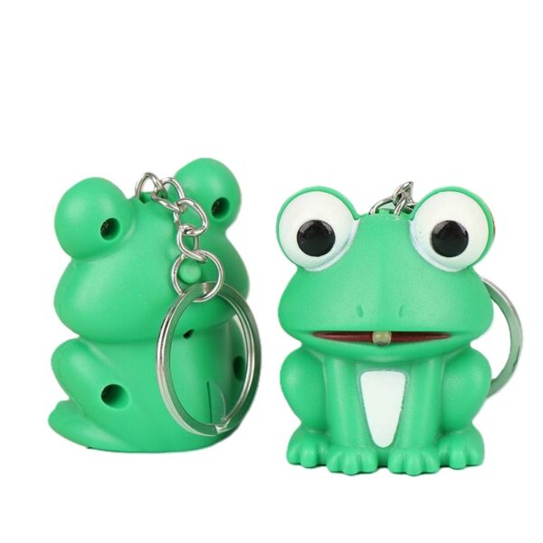 Sleutelhanger kikker met licht en geluid