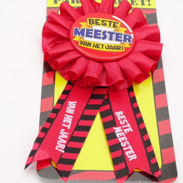 Party rozet voor de juf of meester