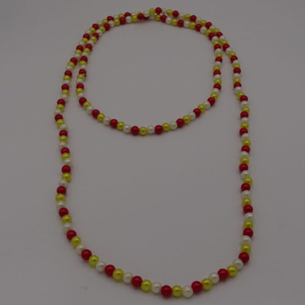 Parel ketting Oeteldonk rood wit geel