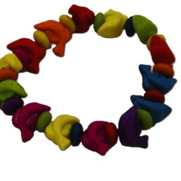 Armband met dolfijntjes in diverse kleuren