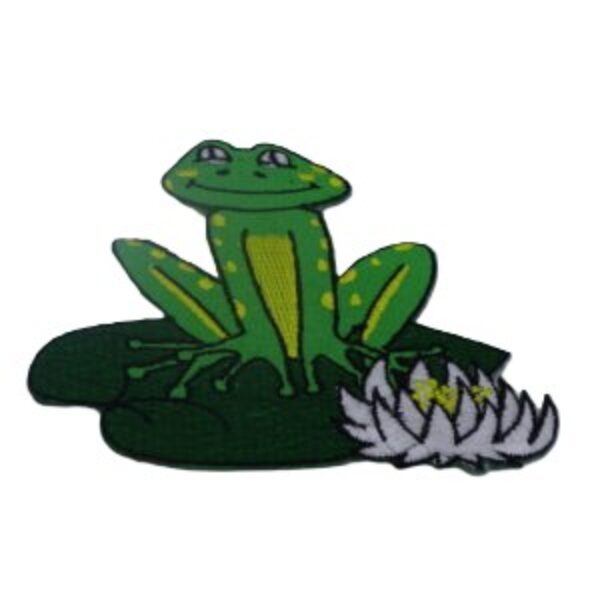 Embleem kikker op blad