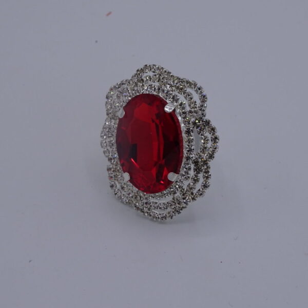 Luxe verstelbare strass ring Heleen