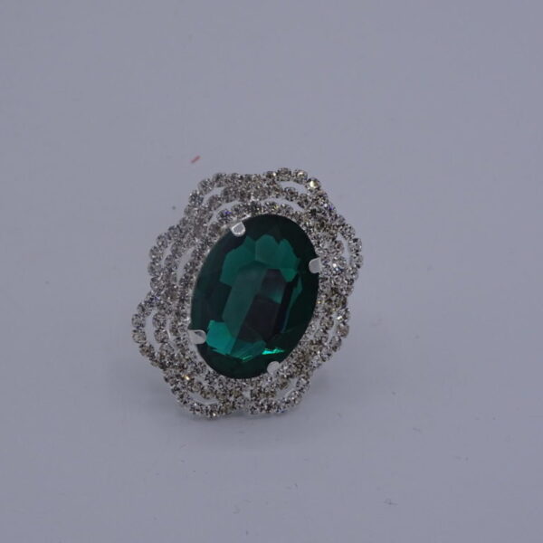 Luxe verstelbare strass ring Heleen