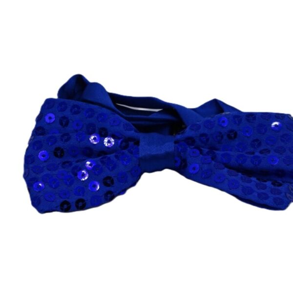 Strik blauw met pailletten