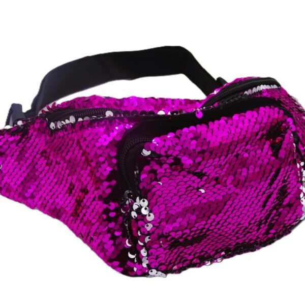 Heuptasje pink met pailletten