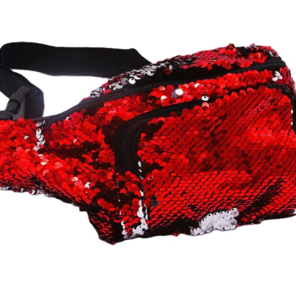 Heuptasje rood met pailletten