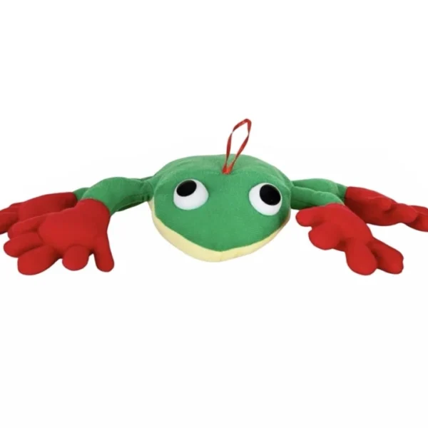 Pluche kikker plat groot