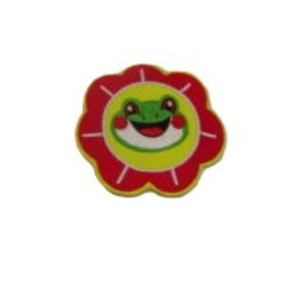 Embleem kikker in bloem