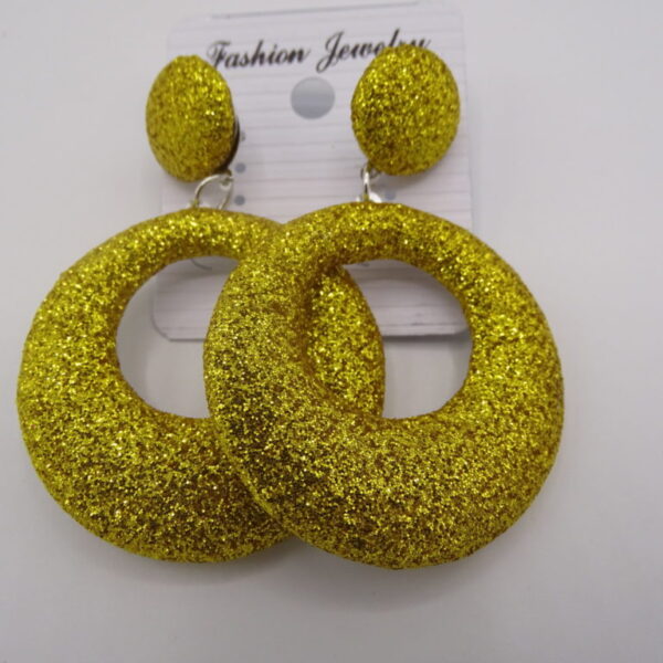Glitter oorbellen June goud