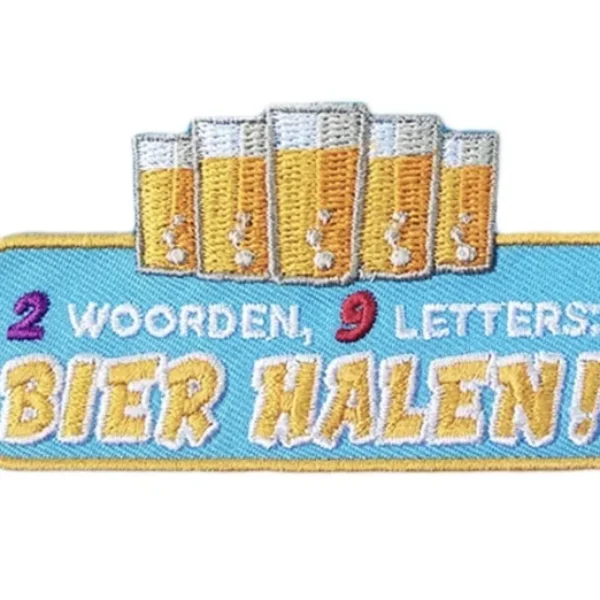 Embleem 2 woorden 9 letters Bier halen!