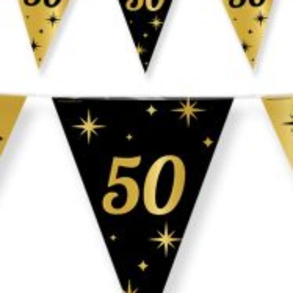 Vlaggenlijn 50 goud en zwart