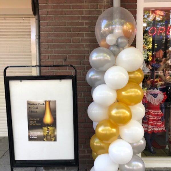 Ballon pilaar met bubbel ballon