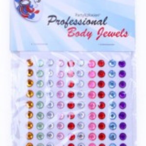 Glittersteentjes assorti kleur rondjes voor gezicht