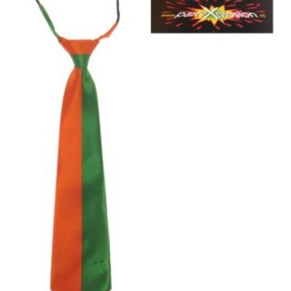 Stropdas oranje groen
