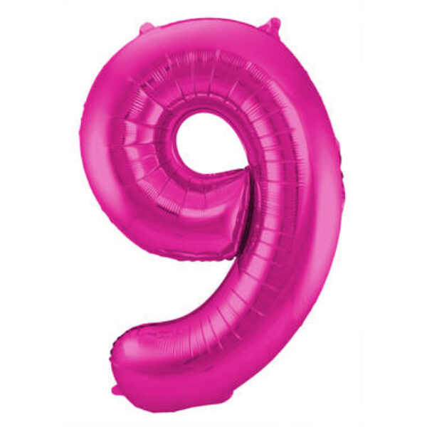 Folie ballon cijfer pink 0 tm 9