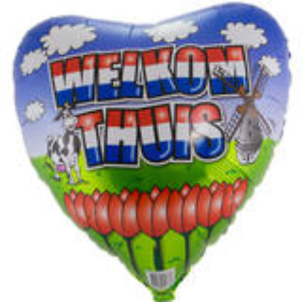 Folieballon welkom thuis met helium