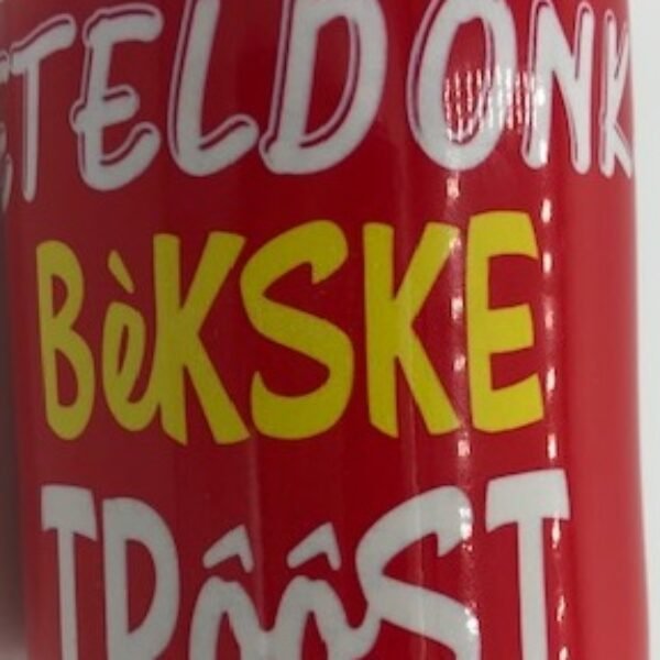 Beker met de tekst: Oeteldonks Bekske Trôôst