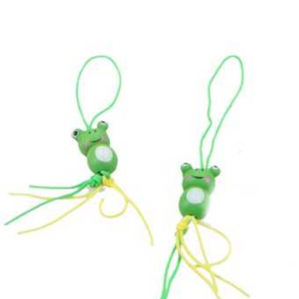 Gelukspoppetjes Kikker Groen 2cm Aan Koordje