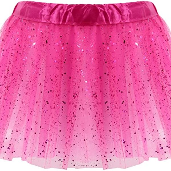 Tule rok pink met glitter