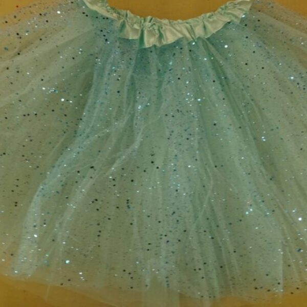 Tule rok met glitter baby blauw