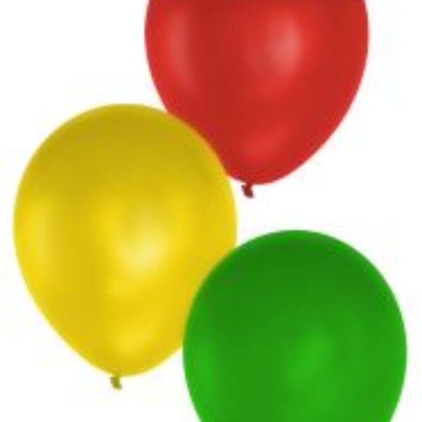 Ballonnen rood geel groen