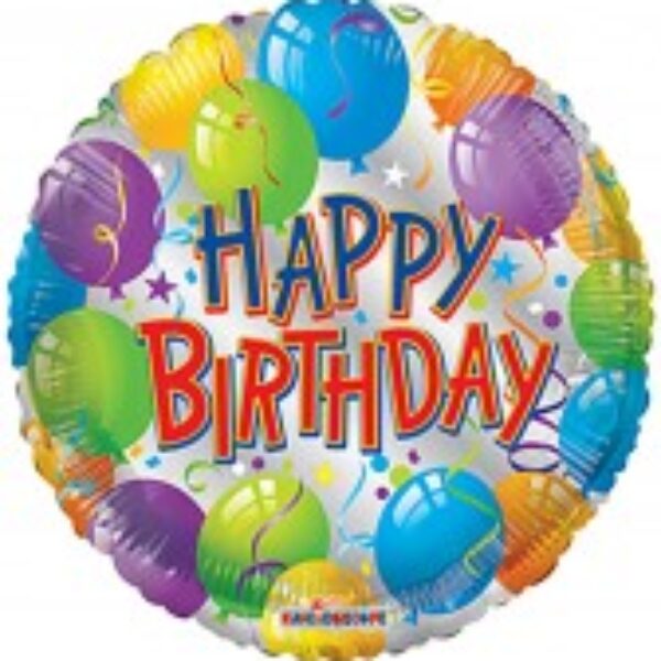 Folie ballon happy birthday met helium