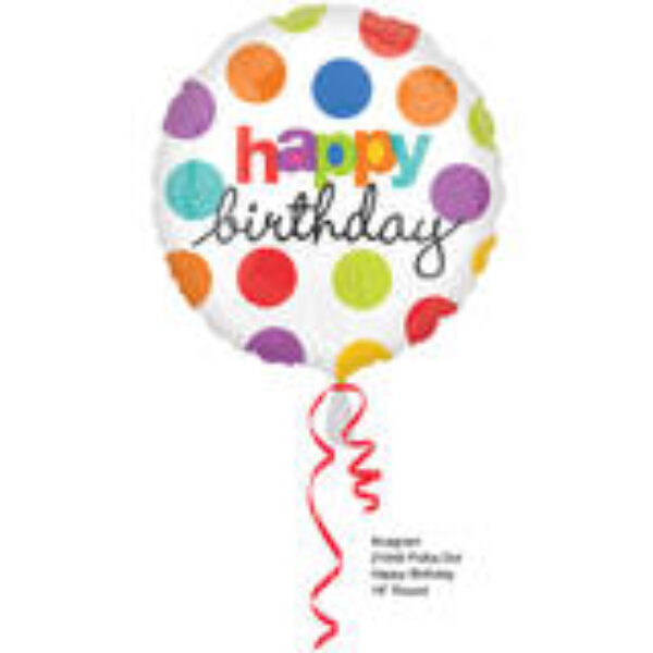 Folie ballon happy birthday met helium