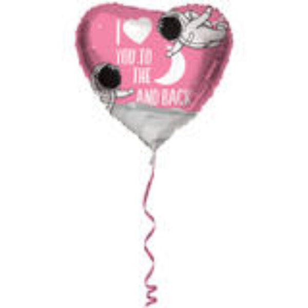 Folie ballon love you from the moon and back met helium