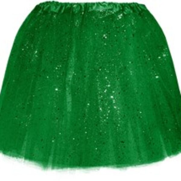 Tule rok groen met glitter