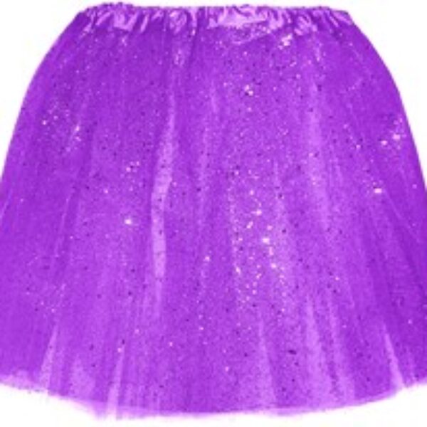 Tule rok paars met glitter