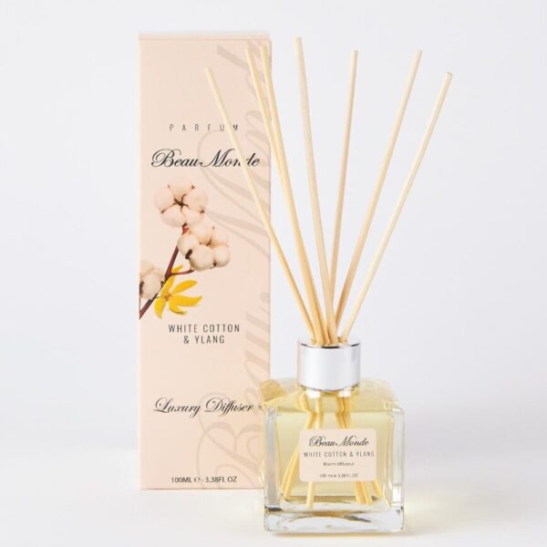 Geurstokjes Luxury 100ml White Cotton & Ylang