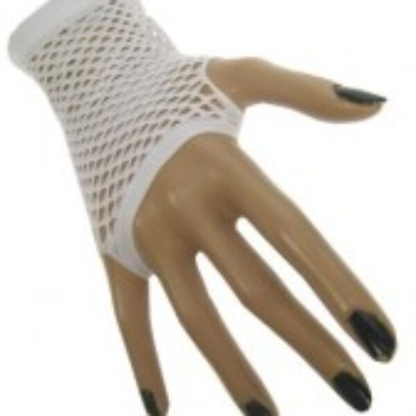 Net handschoen wit