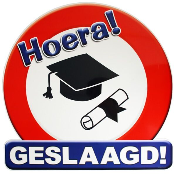 Verkeersbord geslaagd
