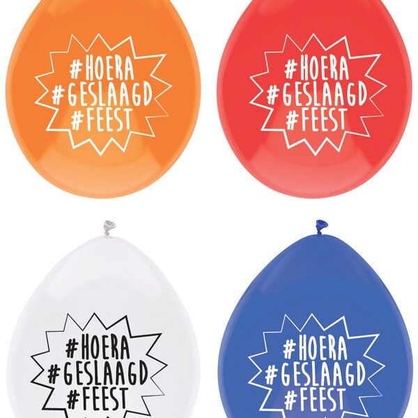 Geslaagd Ballonnen 30cm - 8 stuks