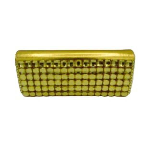 Luxe gala tas goud met strass stenen