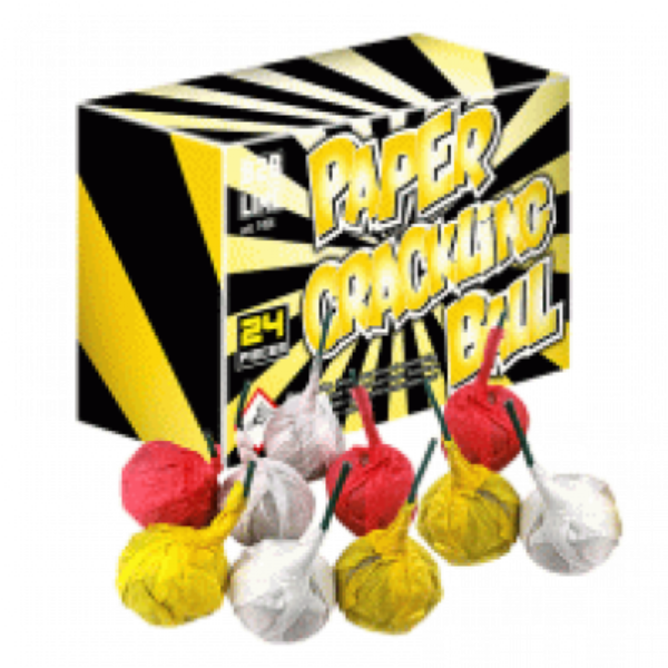 Categorie 1 klein vuurwerk: Crackling Ball paper 24 stuks Cat 1