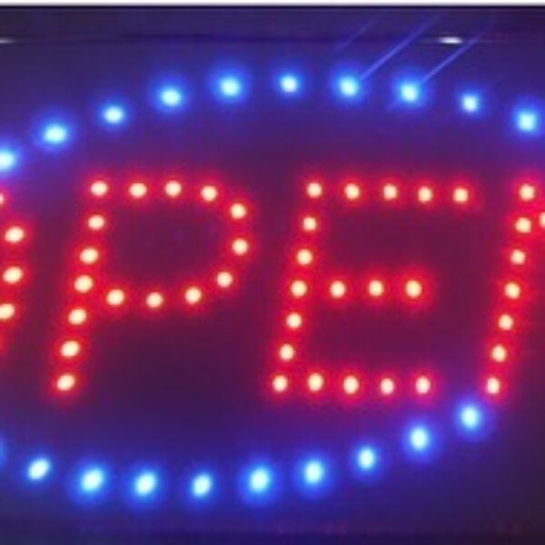 Led bord lamp verlichting lichtbak "open"