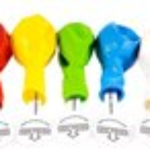 Ballonnen met licht - 5 stuks assorti kleuren