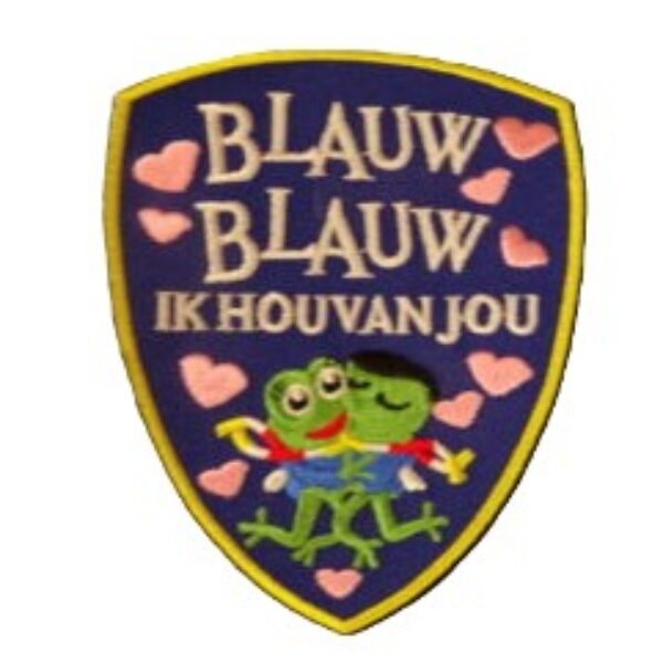 Embleem blauw blauw ik hou van jou