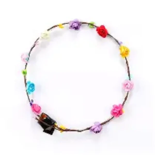 Haarbandje Edelweiss met bloemen en licht