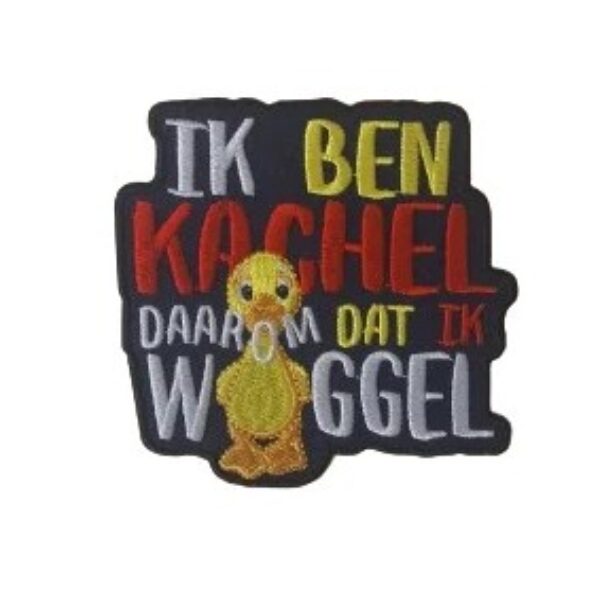 Embleem ik ben kachel daarom dat ik waggel