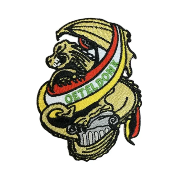 Embleem gouden Draak met gouddraad