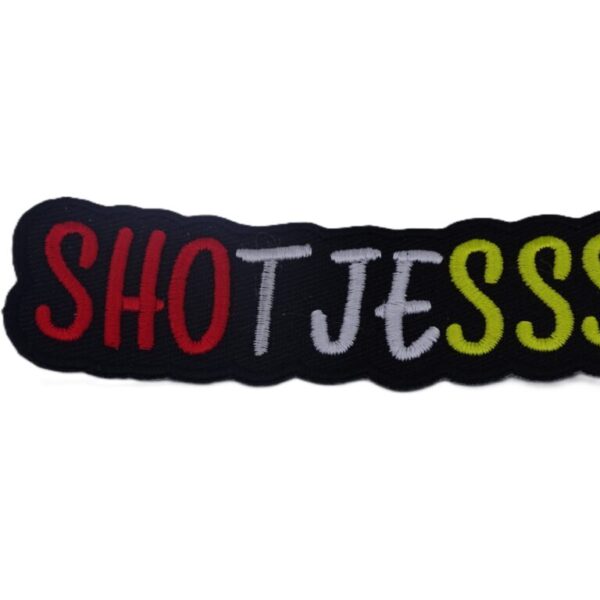 Embleem shotjes rood wit geel