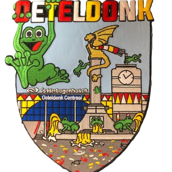 Rug Embleem Oeteldonk Centraol met de gouden Draak