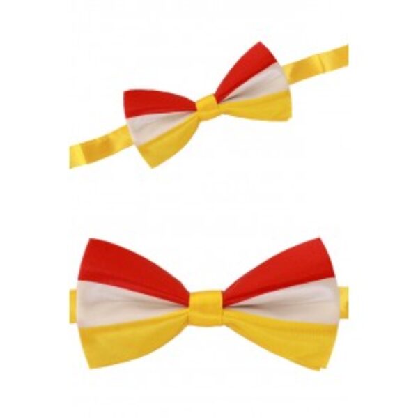 Vlinderstrik rood/wit/geel