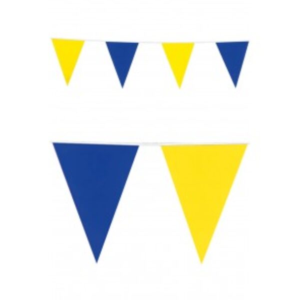 Vlaggenlijn geel blauw 10 meter