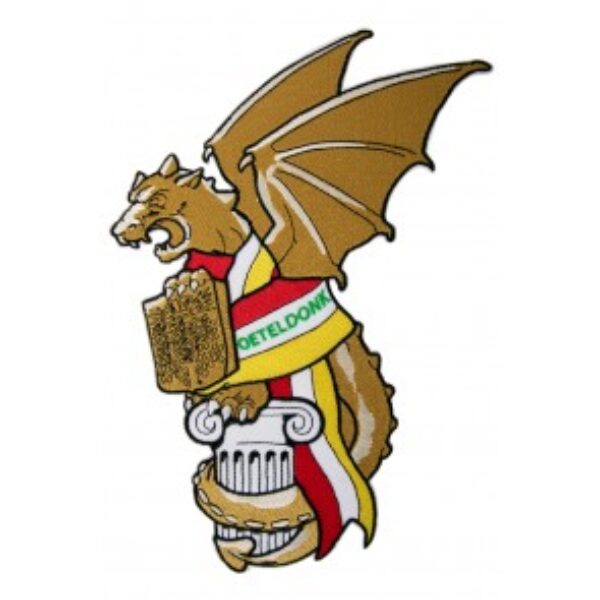 Embleem Embleem Applicatie Draak oeteldonk 17.5 x 24 cm