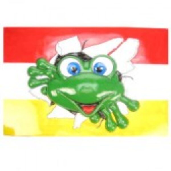 Wandbord rood wit geel